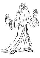 A coloring page of harry potter